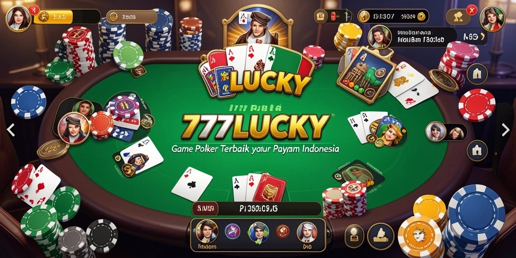 Screenshot utama 777LUCKY menampilkan gameplay seru Poker yang menegangkan.