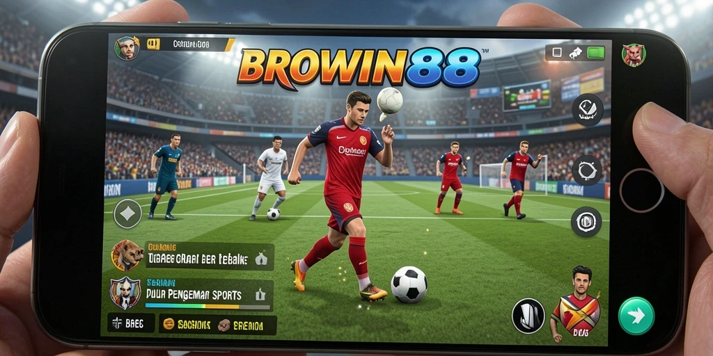Screenshot BROWIN88 menampilkan aksi olahraga yang seru dan kompetitif.