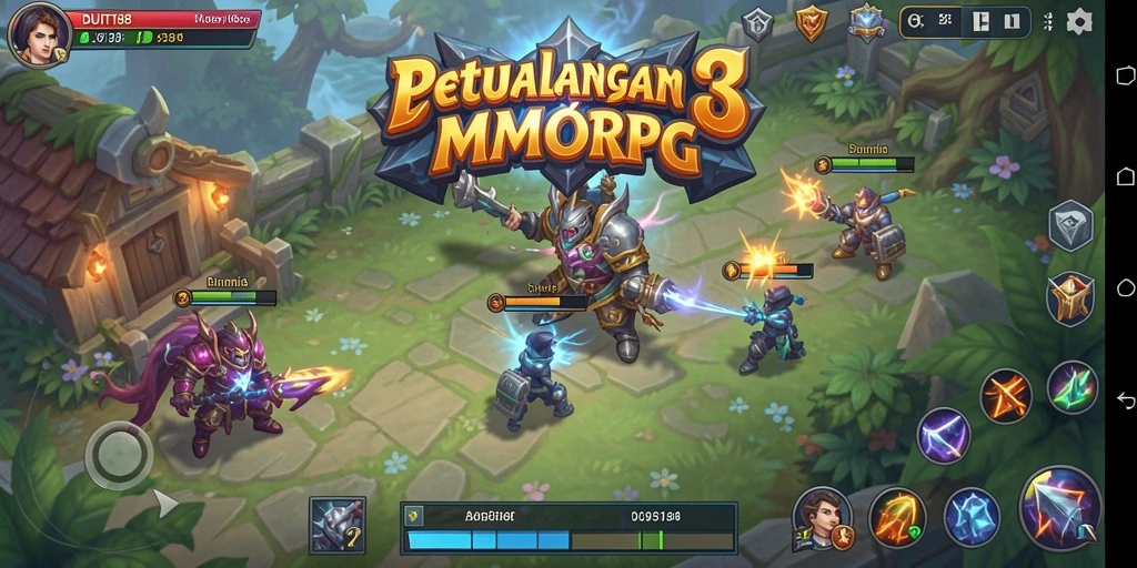 Screenshot gameplay DUIT188 menampilkan petualangan epik di dunia MMORPG.