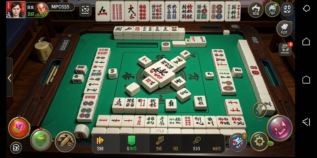 Screenshot gameplay MPO555 yang menunjukkan tantangan Mahjong yang seru.