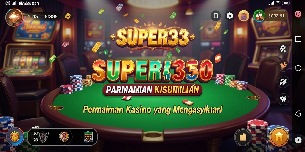 Tangkapan layar utama SUPER33 menampilkan pemain yang menikmati permainan Kasino.